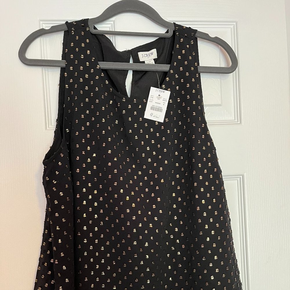 NWT Black Top with Gold Dots